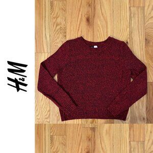 H&M | Red Marled Crewneck Sweater | Small